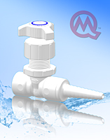 PP Needle Valve w/ Tube Connection